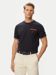 Beverly Hills Polo Club T-Shirt P-SS26M-TS0112 Granatowy Regular Fit. Niebieskie koszulki polo męskie Beverly Hills Polo Club, m, bez wzorów, z bawełny, bez ramiączek. Za 129.99 zł.