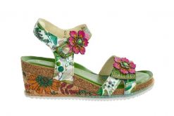 Sandały Laura Vita Bonito 13 Vert 202048, Zielony, Skóra naturalna - 40. Zielone sandały damskie Laura Vita, z aplikacjami, z materiału, bez obcasa, na koturnie. W wyprzedaży za 224.10 zł.