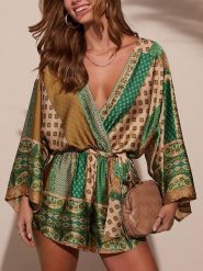 LA Angels Kombinezon w kolorze karmelowo-zielonym rozmiar: XL. Brązowe kombinezony damskie LA Angels, xl, bez wzorów, z tkaniny, bez kołnierzyka, bez ramiączek. Za 158.10 zł.