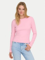 ONLY Bluzka Val 15371305 Różowy Regular Fit. Czerwone bluzki damskie Only, m, bez wzorów, z bawełny, bez ramiączek. Za 79.99 zł.