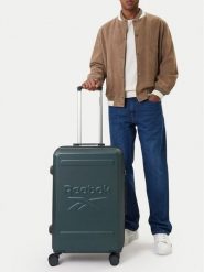 Reebok Walizka średnia CEO-RBK-WAL-024-CCC-M GREEN Zielony. Zielone walizki Reebok, bez wzorów, z tworzywa sztucznego, średnie. Za 299.99 zł.
