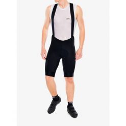 Spodenki kolarskie męskie POC Cadence Bib Shorts. Czarne szorty męskie POC, bez wzorów, sportowe. Za 567.99 zł.