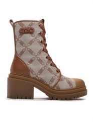 MICHAEL Michael Kors Trzewiki Hanley 40F3HYME5Y Brązowy. Brązowe botki damskie MICHAEL Michael Kors, z materiału, bez obcasa, na słupku, bez zapięcia. Za 1,299.00 zł.