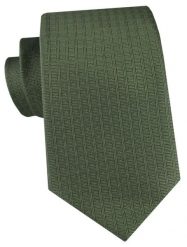 Męski Krawat - Zieleń Mundurowa z Fakturą Materiału - Angelo di Monti. Zielone krawaty i muchy męskie Angelo di Monti, bez wzorów, z tkaniny, eleganckie. Za 49.99 zł.
