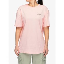 Koszulka bawełniana damska Columbia Rolling Bend Graphic Oversized Tee. Czerwone bluzki damskie Columbia, bez wzorów, z bawełny, bez kołnierzyka. Za 141.69 zł.