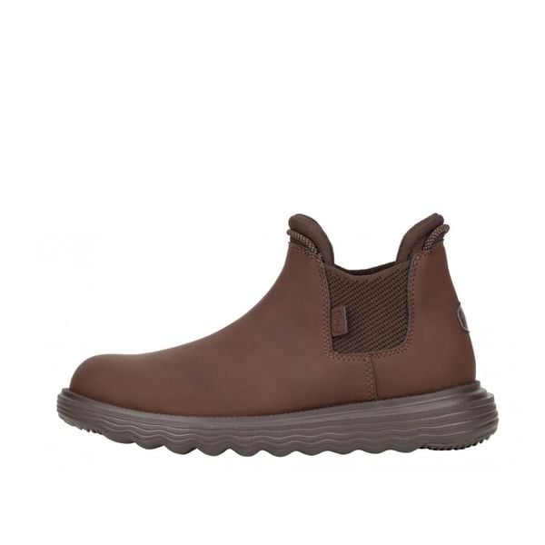 HEYDUDE Męskie Sztyblety Branson. Brązowe sztyblety męskie Hey dude, z materiału, bez zapięcia. Za 439.00 zł.