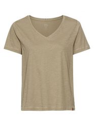 Camel Active Koszulka w kolorze khaki rozmiar: M. Brązowe bluzki damskie Camel Active, m, bez wzorów, z bawełny, bez kołnierzyka, bez ramiączek. Za 60.99 zł.
