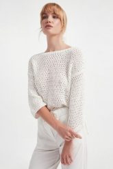 Sweter damski Sorba MARELLA MONOCHROME. Swetry klasyczne damskie Marella, s, bez kołnierzyka. W wyprzedaży za 642.85 zł.