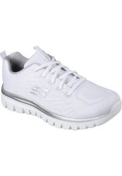 Buty sportowe Sneakersy damskie, Graceful - Get Connected. Białe buty sportowe na co dzień damskie Skechers, bez wzorów, z materiału, trekkingowe. Za 249.99 zł.
