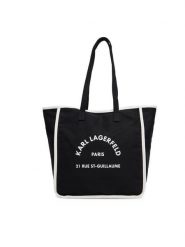KARL LAGERFELD Torebka A3W50018 Czarny. Czarne torebki klasyczne damskie Karl Lagerfeld, bez wzorów, z materiału, bez dodatków. Za 269.99 zł.