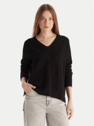 Kontatto Sweter 3M0842C Czarny Relaxed Fit. Czarne swetry klasyczne damskie Kontatto, m, z syntetyku, bez kołnierzyka. Za 339.99 zł.
