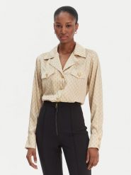 Marciano Guess Koszula 6RGH12 7435A Beżowy Regular Fit. Brązowe koszule damskie Marciano Guess, z aplikacjami, z syntetyku, bez kołnierzyka, bez ramiączek. Za 799.99 zł.