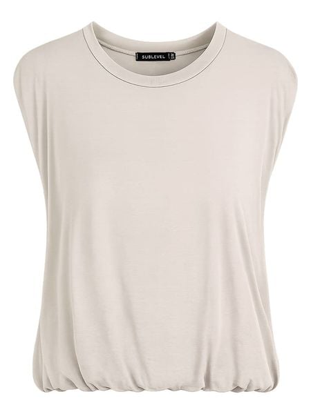 Sublevel Top w kolorze beżowym rozmiar: L/XL. Brązowe topy damskie Sublevel, l, bez wzorów, bez kołnierzyka. Za 113.90 zł.