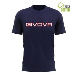 Męska koszulka Givova w kolorze morskim z wysokiej jakości bawełny. Niebieskie t-shirty męskie Givova, m, z bawełny, bez ramiączek, na fitness i siłownię. Za 52.75 zł.