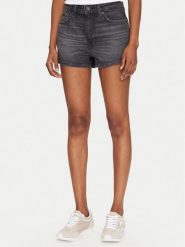 Guess Szorty jeansowe W5GD0Y D5M71 Czarny Regular Fit. Czarne szorty damskie Guess, z aplikacjami, z bawełny. Za 149.00 zł.