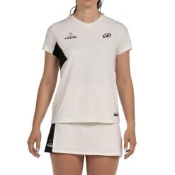Koszulka Bullpadel Pampan Damska. Brązowe t-shirty damskie bullpadel, m, z aplikacjami, z elastanu, z asymetrycznym kołnierzem. Za 370.99 zł.