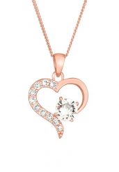 Elli Damy kochają serce z kryształami w srebra próby 925 Naszyjniki 1 ct Damski. Naszyjniki damskie Elli, srebrne. Za 288.99 zł.