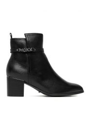 MEXX Botki CEO-MX/034C-WB Czarny. Czarne botki damskie Mexx, ze skóry, bez obcasa, na słupku, bez zapięcia. Za 259.99 zł.