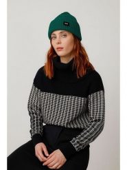 SKFK Czapka beanie "Zala" w kolorze zielonym rozmiar: onesize. Zielone czapki zimowe damskie SKFK, z bawełny. Za 104.99 zł.