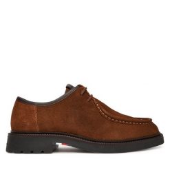 Półbuty Tommy Hilfiger. Brązowe półbuty męskie Tommy Hilfiger, bez zapięcia. Za 449.99 zł.