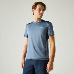 Męska koszulka z krótkim rękawem Virda Active Mesh T-shirt. Czarne t-shirty sportowe męskie Regatta, l, z elastanu, bez ramiączek, do biegania. Za 80.00 zł.