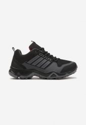 Czarno-Szare Płaskie Sznurowane Buty Sportowe z Ozdobnymi Paskami i Podeszwą Ellita. Czarne buty sportowe na co dzień męskie Born2be, z jeansu, bez zapięcia. Za 139.99 zł.