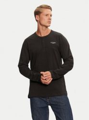 Guess Koszulka piżamowa U4YP30 KCAM1 Czarny Regular Fit. Czarne piżamy męskie Guess, l, z aplikacjami, z bawełny, bez ramiączek. Za 99.99 zł.
