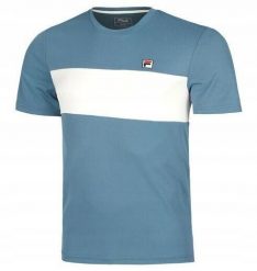 Koszulka tenisowa Fila T-shirt Bosse. Niebieskie t-shirty męskie Fila, xl, bez wzorów, z materiału, bez kołnierzyka. Za 119.99 zł.