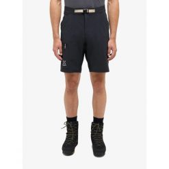 Spodenki turystyczne męskie Haglofs Lizard Softshell Shorts. Czarne kurtki softshell damskie Haglöfs, m, bez wzorów, z softshellu, bez kaptura. Za 324.99 zł.
