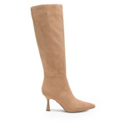 Kozaki Nine West. Brązowe kozaki damskie Nine West, bez obcasa, na szpilce. Za 329.99 zł.