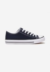 Granatowe Trampki przed Kostkę ze Sznurowaniem Laysen. Niebieskie trampki i tenisówki męskie Born2be, bez wzorów, przed kostkę, bez zapięcia. Za 39.99 zł.