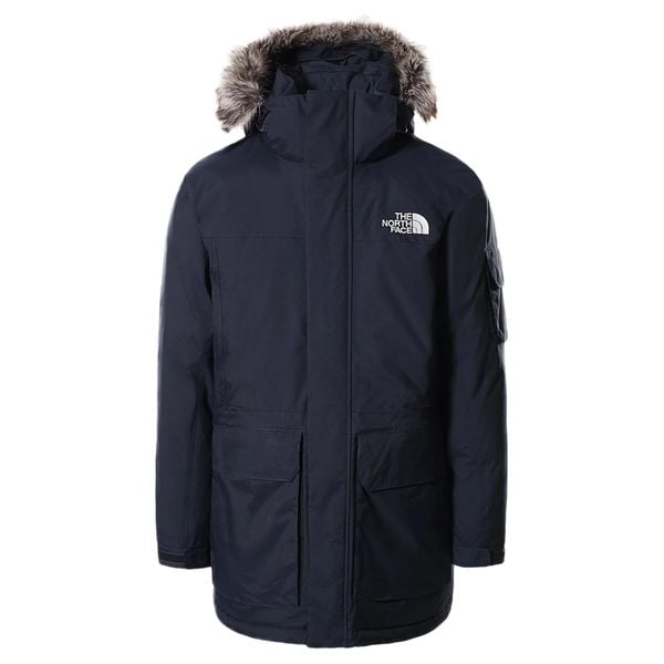 Kurtka turystyczna zimowa męska The North Face M Recycled Mcmurdo Parka. Niebieskie kurtki męskie The North Face, na zimę, m, bez wzorów, sportowe, bez kaptura. Za 2,119.55 zł.