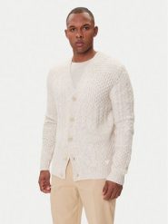 Guess Kardigan M5BR15 Z0462 Beżowy Regular Fit. Brązowe kardigany męskie Guess, m, z aplikacjami, z syntetyku, bez kołnierzyka. Za 559.99 zł.