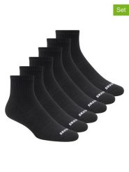 Skechers Skarpety (6 par) w kolorze czarnym rozmiar: 42-46. Czarne skarpetki męskie Skechers, bez wzorów, ze splotem. Za 29.95 zł.