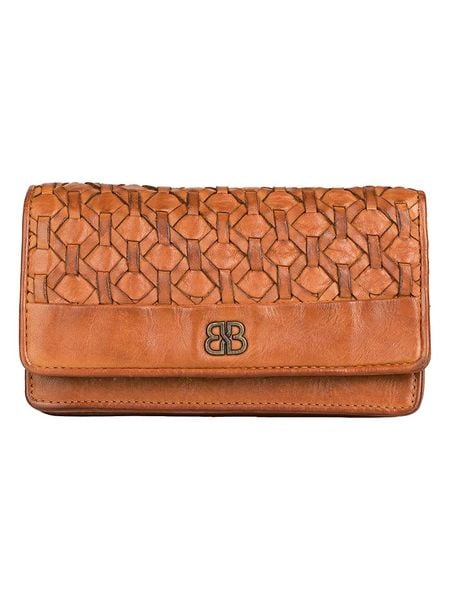 Bellicci Skórzany portfel "Perla" w kolorze jasnobrązowym - 17,5 x 10 x 3 cm rozmiar: onesize. Brązowe portfele damskie Bellicci, bez wzorów, z materiału. Za 170.47 zł.