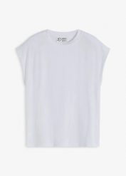 T-shirt oversize z miękkiej wiskozy. Czerwone t-shirty damskie bonprix, bez wzorów, z wiskozy, bez kołnierzyka. Za 37.99 zł.