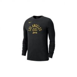 Koszulka sportowa męska Nike Nba Los Angeles Lakers Courtside. Czarne t-shirty sportowe męskie Nike, m, bez ramiączek. Za 273.00 zł.