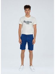 Pepe Jeans Szorty w kolorze granatowym rozmiar: W32. Niebieskie szorty męskie Pepe Jeans, bez wzorów, z jeansu. Za 121.45 zł.