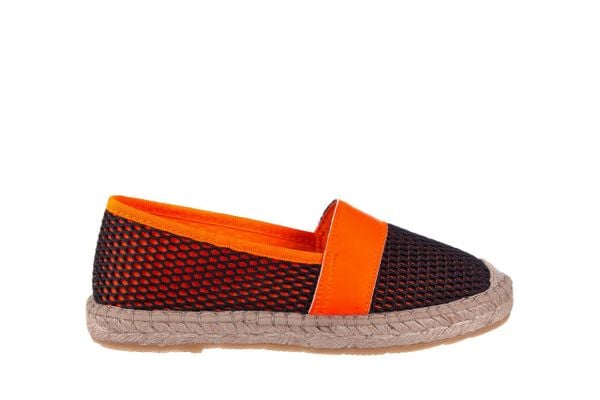 Espadryle Bayla-115 104130 Naranja, Czarny/ Pomarańczowy, Materiał - 40. Brązowe espadryle damskie Bayla, bez wzorów, z materiału, bez obcasa. W wyprzedaży za 69.00 zł.