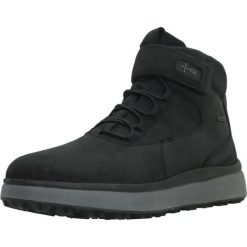 Buty GEOX U56FZC Czarny. Czarne buty trekkingowe męskie Geox, ze skóry, bez zapięcia, trekkingowe. Za 510.99 zł.