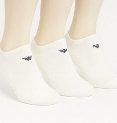 Skarpety stopki Emporio Armani Calza 3-Pack. Białe skarpetki męskie EMPORIO ARMANI CONNECTED, bez wzorów, z bawełny. Za 79.00 zł.