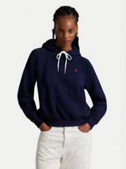 Polo Ralph Lauren Bluza 211971691003 Granatowy Relaxed Fit. Niebieskie bluzy bez kaptura damskie Polo Ralph Lauren, xs, z bawełny. Za 819.99 zł.