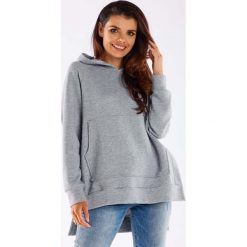 Bluza z Kieszenią Kangurką - Szara. Szare bluzy bez kaptura damskie Infinite You, l, z bawełny. Za 209.90 zł.