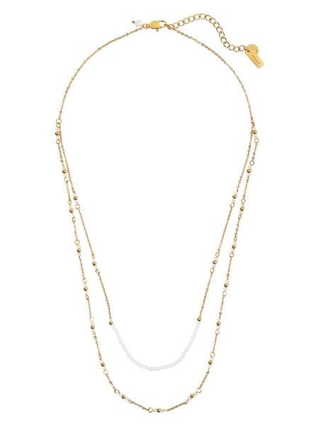 TATUUM Pozłacany naszyjnik z kwarcem - dł. 45 cm rozmiar: onesize. Białe naszyjniki damskie Tatuum, pozłacane. Za 118.01 zł.