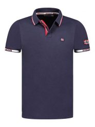 Geographical Norway Koszulka polo "Kauge" w kolorze granatowym rozmiar: 3XL. Niebieskie koszulki polo męskie Geographical Norway, xl, bez wzorów, z bawełny, bez ramiączek. Za 96.60 zł.
