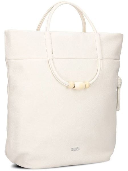 Zwei Torebka "Perla PE120" w kolorze białym - 34 x 32 x 15 cm rozmiar: onesize. Białe torebki klasyczne damskie Zwei, bez wzorów, z materiału, bez dodatków. Za 148.61 zł.