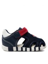 Geox Sandały B Sandal Iupidoo Boy B455PB 01454 C0735 Granatowy. Niebieskie sandały chłopięce Geox, ze skóry, bez zapięcia. Za 179.99 zł.