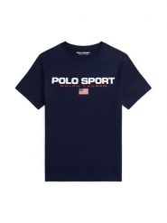 Polo Ralph Lauren T-Shirt 323837629012 Granatowy Regular Fit. Niebieskie t-shirty chłopięce Polo Ralph Lauren, bez wzorów, z bawełny, bez ramiączek. Za 129.99 zł.