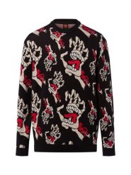 Santa Cruz Sweter - Bone Hands Mężczyźni Bawełna czarny, XXL. Białe swetry męskie Santa Cruz, m, bez wzorów, z bawełny, bez kołnierzyka. Za 279.95 zł.