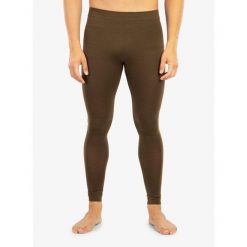 Legginsy termoaktywne męskie Brubeck Ranger Wool. Brązowe bielizna termoaktywna męska Brubeck, m, bez wzorów. Za 302.99 zł.